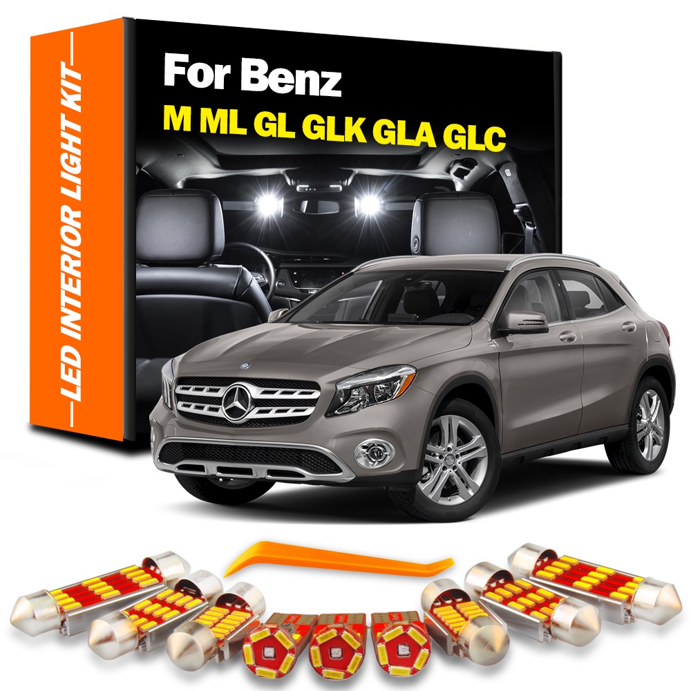 ชุดหลอดไฟแคนบัส LED สําหรับ Mercedes Benz M ML GL GLK GLA GLC Class W163 W164 W166 X164 X166 X204 X156 X253