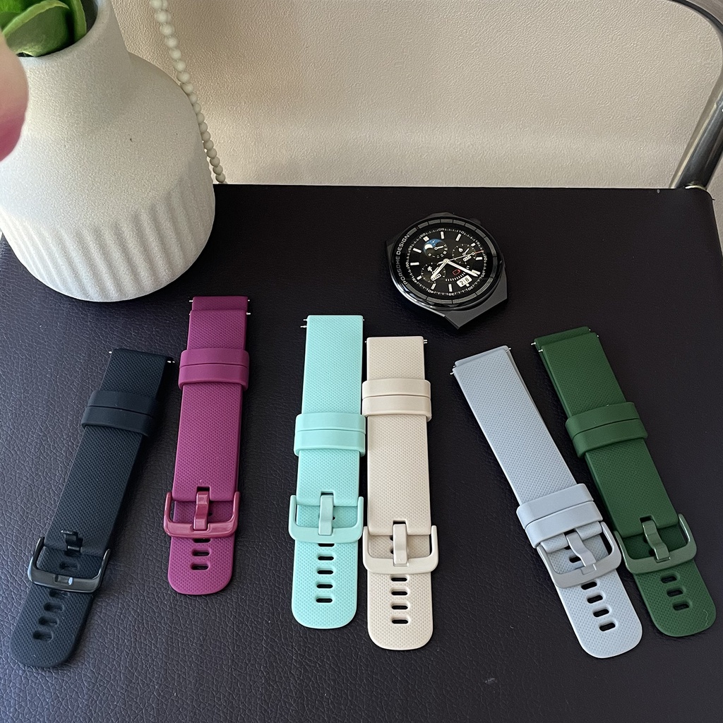 สายนาฬิกาข้อมือซิลิโคน 20 มม. 22 มม. หลากสี สําหรับ Huami Amazfit GTS 4 MINI 2 2e 3