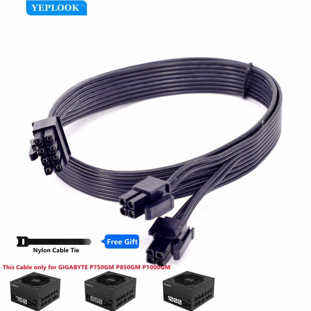 CPU 8Pin ถึง 8Pin (4+4Pin) สายไฟ 18AWG 60 ซม.สําหรับ GIGABYTE P750GM 750W, P850GM 850W, P1000GM 1000