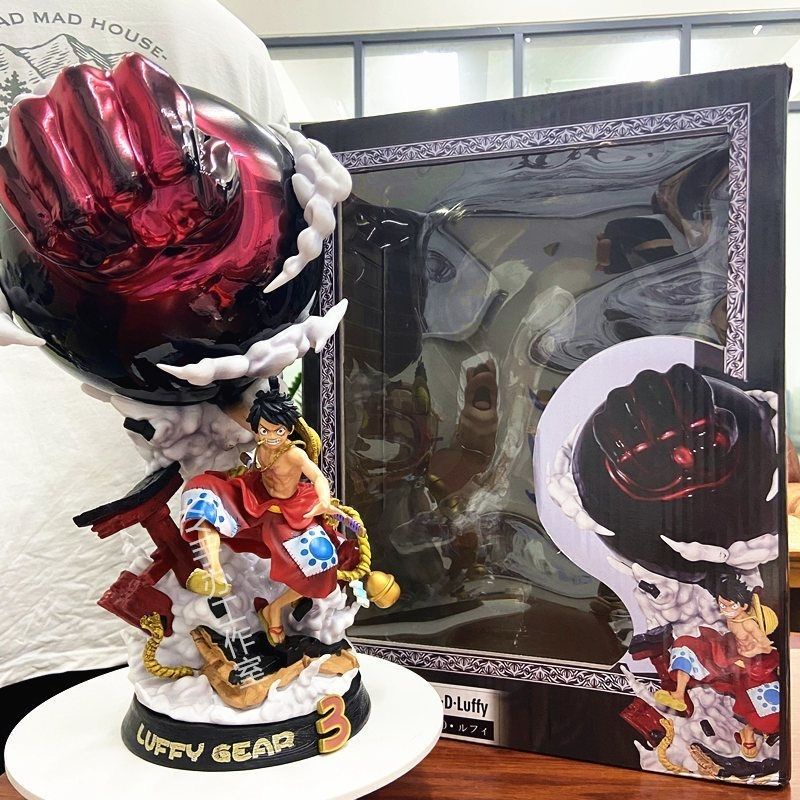 Deepsea studio [Quick delivery in stock][Super 39cm] hezhiguo Lufei one piece hand-run three-gear kimono Lufei GK armed color domineering model