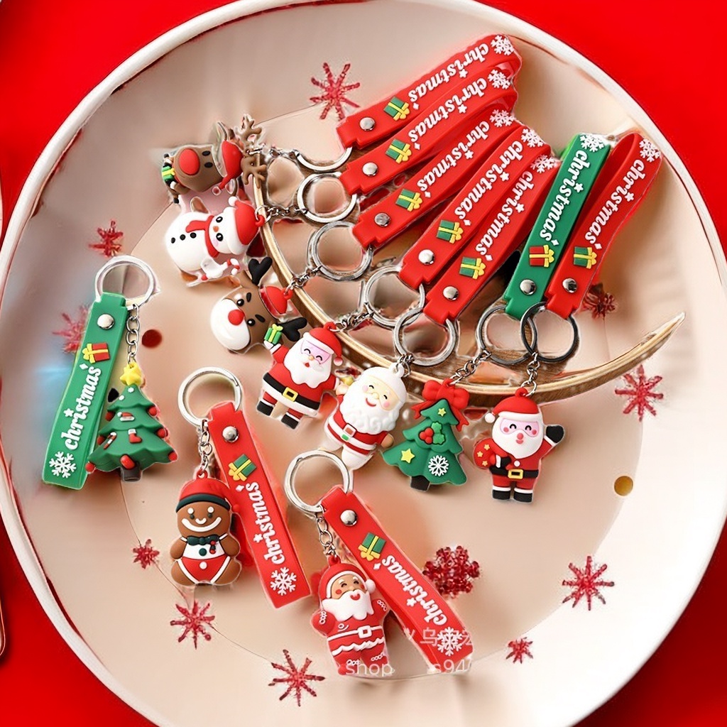 พร้อมส่ง ใหม่ พวงกุญแจ จี้การ์ตูนซานตาคลอส สโนว์แมน กวาง 3D ของขวัญคริสต์มาส เครื่องประดับแฟชั่น สําหรับตกแต่งปาร์ตี้