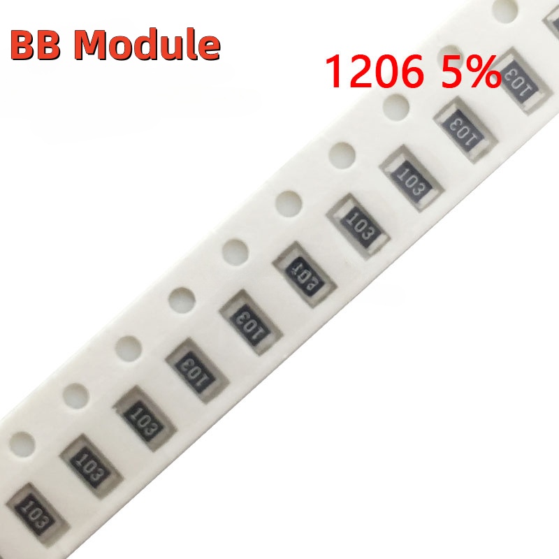ตัวต้านทาน SMD 1206 5% 0R~10M 1/4 W 1 10 150 220 330 Om 1K 2.2 K 4.7 K 10K 100K 1R 100R 150R 220R 33