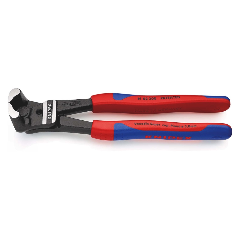 KNIPEX Bolt End Cutting Nippers, high lever transmission 200 mm คีมตัดปลายสลัก 200 มม. รุ่น 6102200