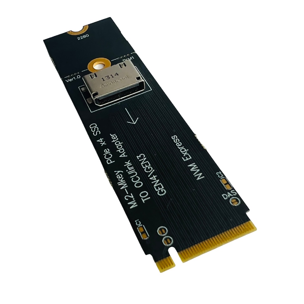 อะแดปเตอร์การ์ดไรเซอร์ JMT M.2-M key PCIe x4 SSD เป็น U.2 OCUlink SFF-8612 Gen4 Gen3 สําหรับ 2.5 นิ้
