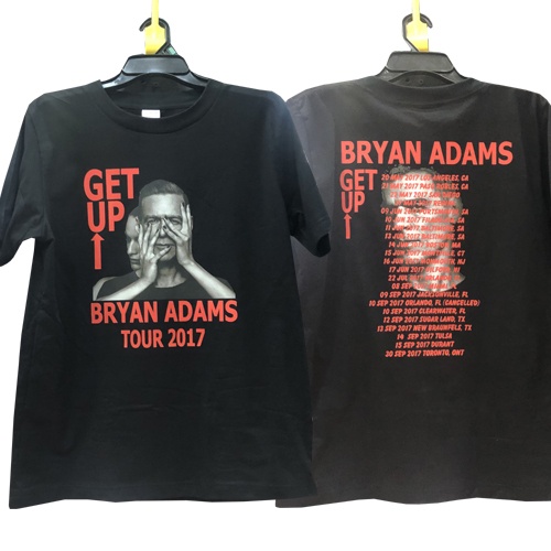 ดวงดาว Katun เสื้อยืด ผ้าฝ้าย พิมพ์ลาย GET UP Tour Bryan Adams Tour 2017 ยุค 30