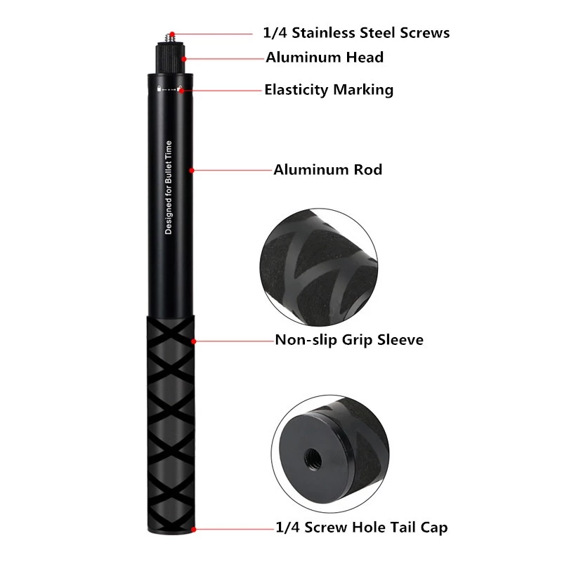 2026 ใหม่ 1.2M 2M 3M ไม้เซลฟี่ที่มองไม่เห็นสําหรับ Insta360 X5 X4 one X3 X2 oners oner Selfie Stick Bullet Time Bundle Handle สําหรับ Insta360 Panoramic กล้องอุปกรณ์เสริม DJI thumbnail 4