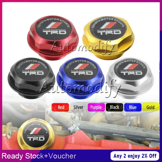 Shine TRD ฝาครอบน้ํามันเครื่อง อะลูมิเนียม สําหรับ PERODUA Myvi Alza TOYOTA Vios Camry AE101 Altis C