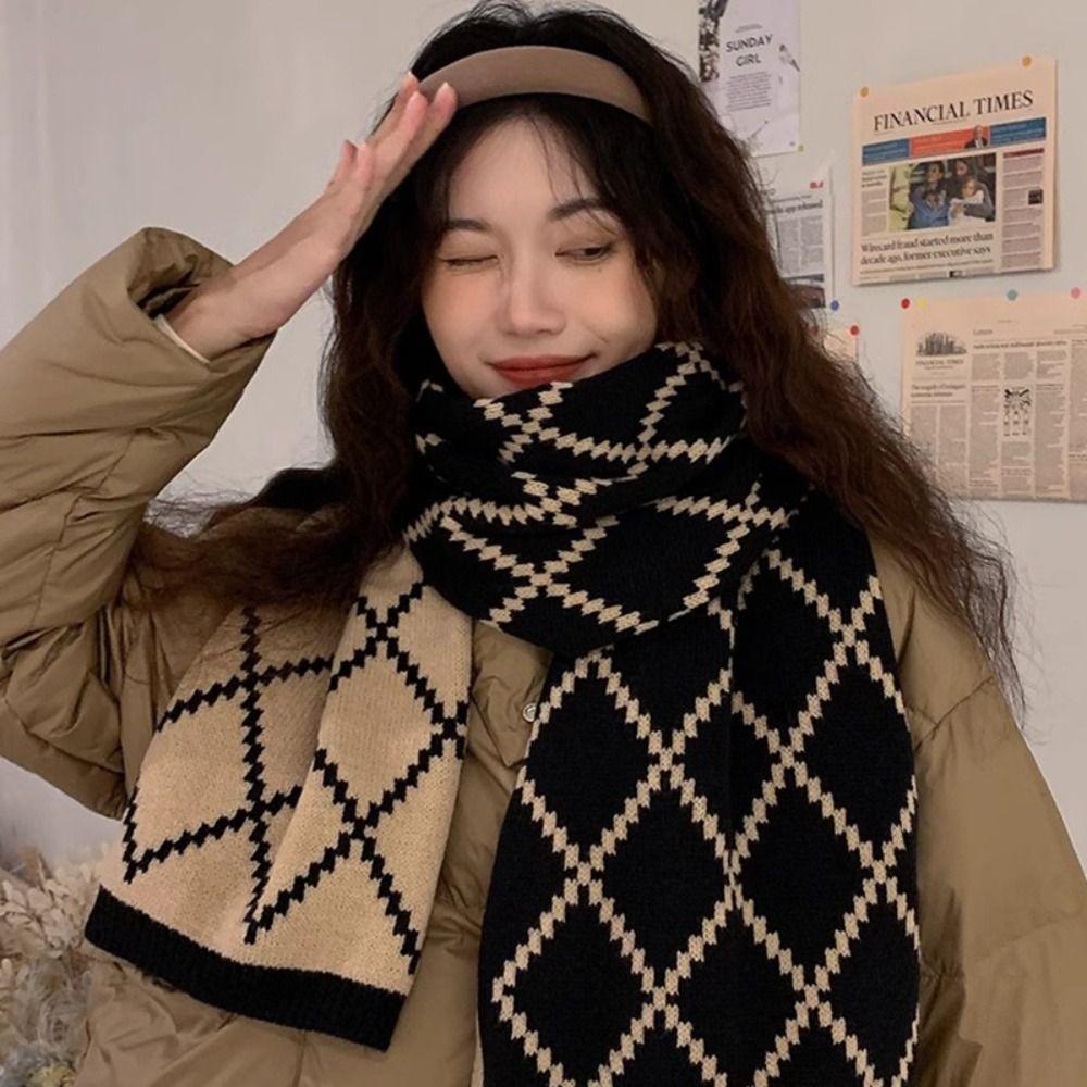 ผ้าพันคอถักจากบราซิล ออกแบบสองด้านลายสก๊อต หนามากเหมาะกับอากาศหนาว - รูปที่ 7