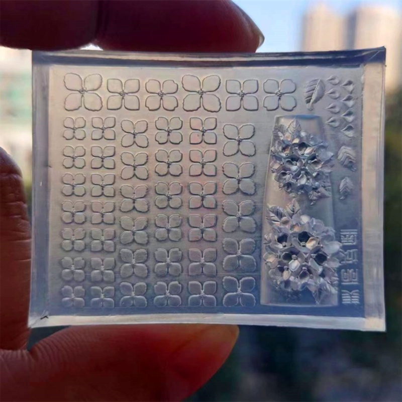 Flgo แม่พิมพ์ซิลิโคน ลายดอกไม้ 3D สําหรับตกแต่งเล็บ DIY