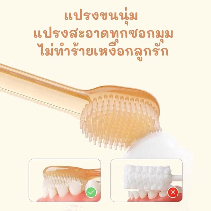 แปรงสีฟันซิลิโคน พร้อมฝาปิด ขนแปรงนุ่ม ทําความสะอาดลิ้น สําหรับเด็กทารกแรกเกิด 0-18 เดือน 2 ชิ้น ต่อชุด