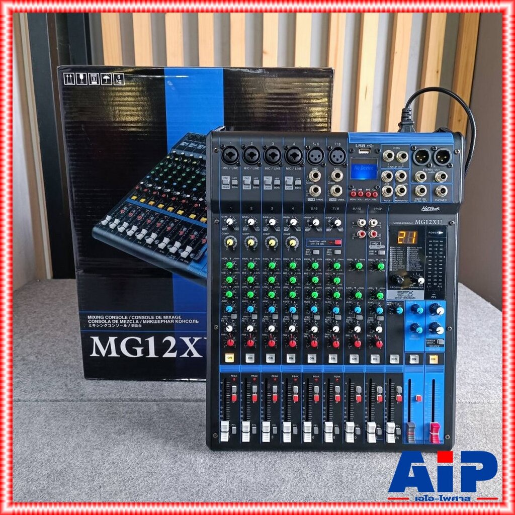 HOTROCK MG-12XU USB MIXER มิกซ์ มิกเซอร์ มิกซ์ฮอทร็อค เครื่องเสียง เครื่องปรับแต่งเสียง MIX MG12 XU 