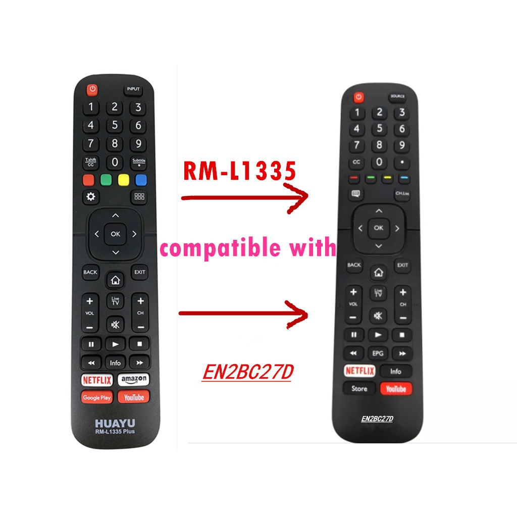 Huayu RM-L1335 EN2BC27D EN2BE27 EN2BE27D EN2BE27H EN2BC27B รีโมทคอนโทรล Hisense Devant EN2BC27B EN2B