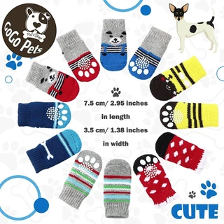 🧦พร้อมส่งจ้า🧦ถุงเท้ากันลื่นสำหรับสัตว์เลี้ยง สนับสนุน ถุงเท้าสัตว์เลี้ยง พื้นด้านล่างมียางกันลื่น