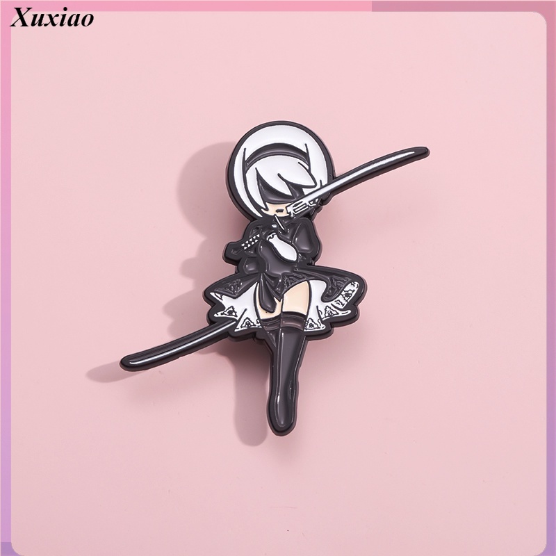 เข็มกลัดโลหะ รูปเกม Nier Automata ของขวัญสําหรับเพื่อน