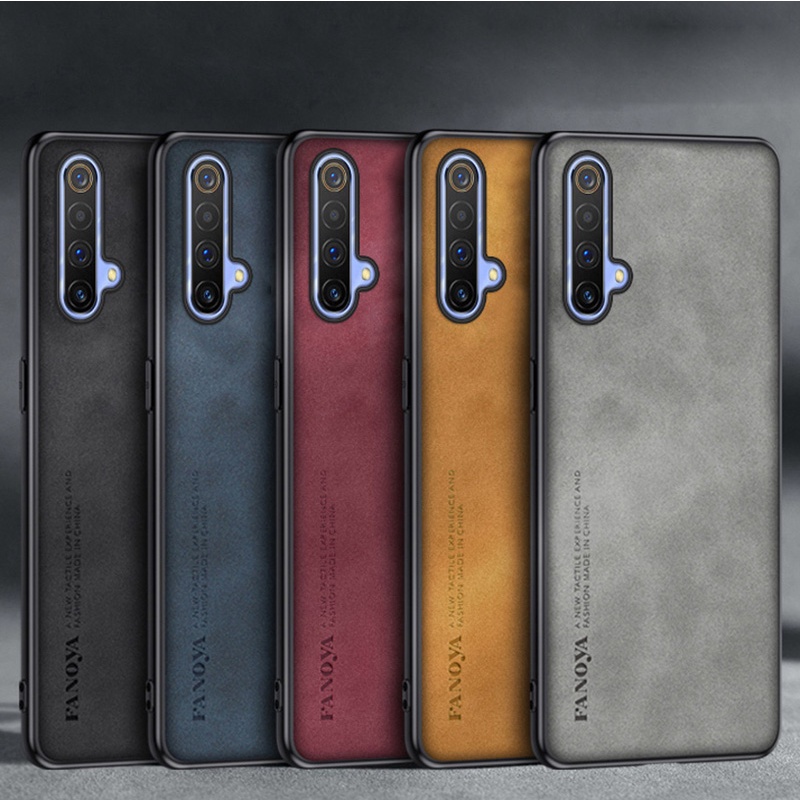 สําหรับ Realme X50 / X50 Pro / X3 SuperZoom หรูหรา ธุรกิจ ย้อนยุค หนังนิ่ม ยาง TPU เคส