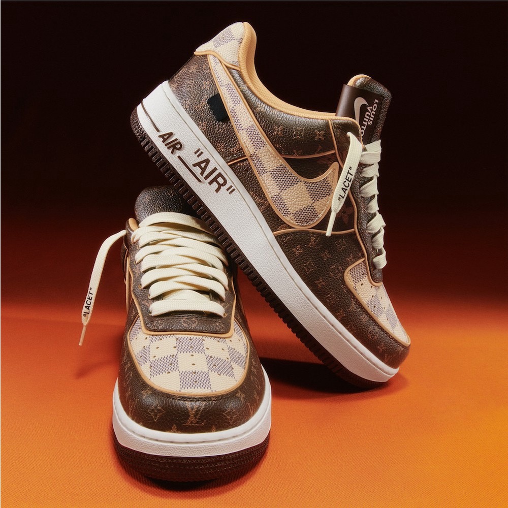 Nike Air Force 1 x Louis Vuitton Low Cut Casual Skate Shoes Sneaker For Men&amp;Women พร้อมกล่อง รองเท้