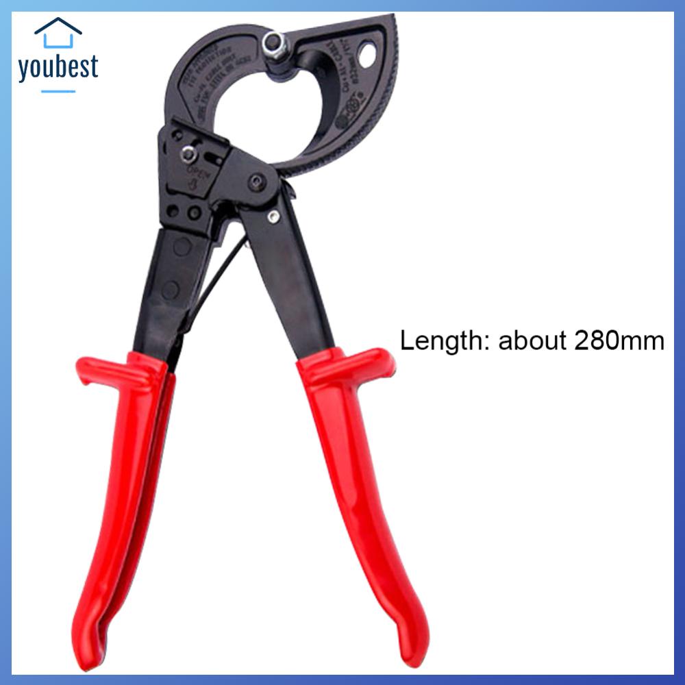 กรรไกรตัดสายเคเบิล คีมย้ําสายไฟ เครื่องมือ 240mm² Ratchet Cable Scissor คีมตัดสายเคเบิล