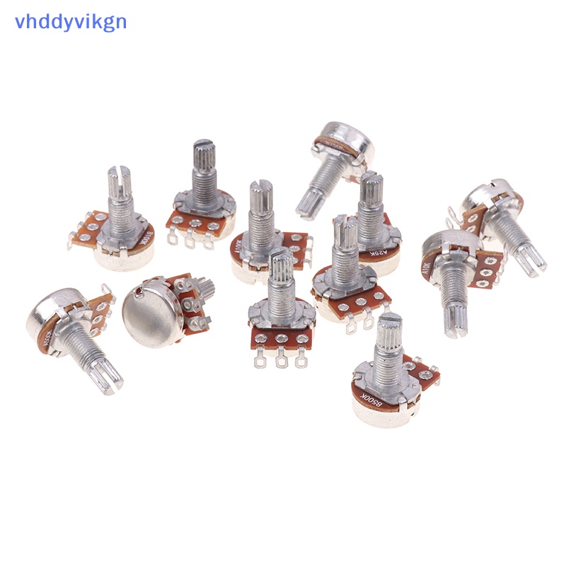 VHDD เพลาทองเหลือง Potentiometer สําหรับกีตาร์ไฟฟ้าเบส A250K/B250K/A500K/B500K VN