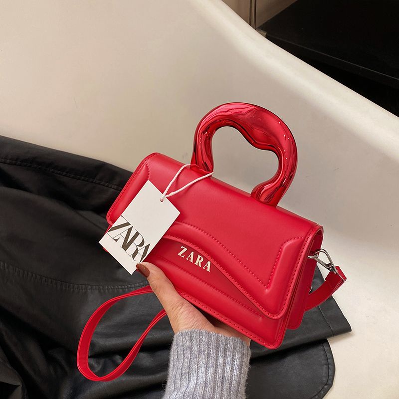 Zara กระเป๋าสะพายไหล่ กระเป๋าถือ ทรงสี่เหลี่ยม ขนาดเล็ก สีพื้น แฟชั่นฤดูใบไม้ผลิ สําหรับสตรี 2023