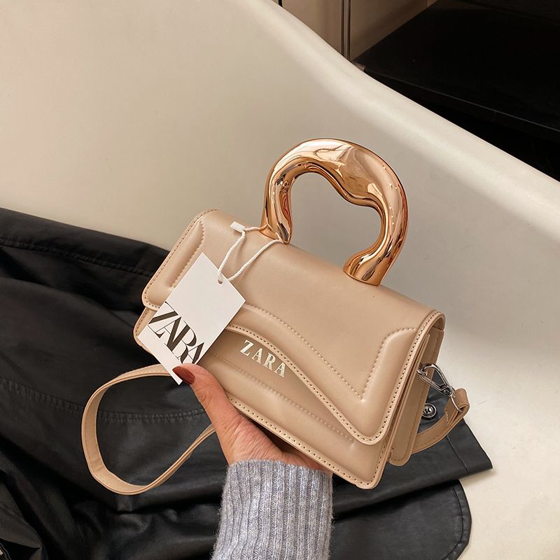 Zara กระเป๋าสะพายไหล่ กระเป๋าถือ ทรงสี่เหลี่ยม ขนาดเล็ก สีพื้น แฟชั่นฤดูใบไม้ผลิ สําหรับสตรี 2023