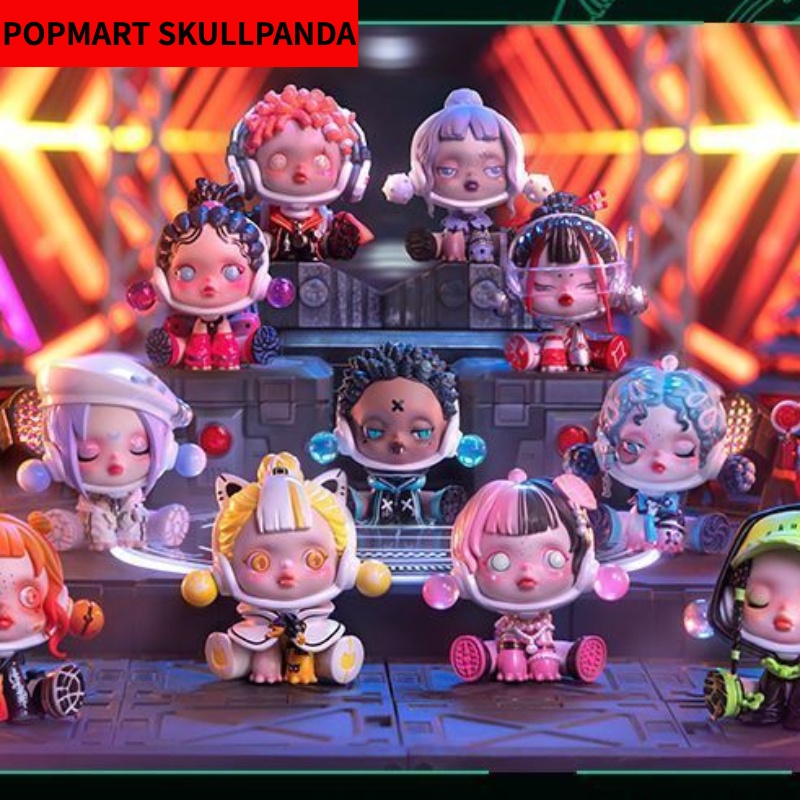【เวอร์ชั่นน่ารัก】Popmart Skullpanda Night City Series กล่องสุ่ม ฟิกเกอร์แฟชั่น Hirono Christmas Popmart Dimoo ของเล่นน่ารัก ของขวัญสร้างสรรค์