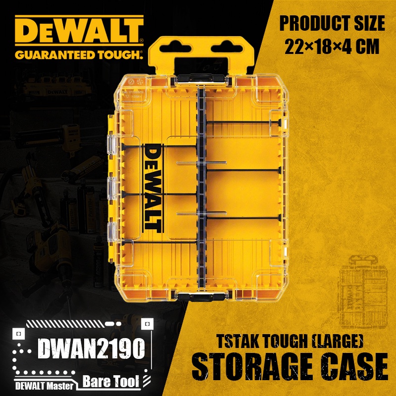 Dewalt DWAN2190 TSTAK Tough Storage Case พร้อม Divider (ขนาดใหญ่)