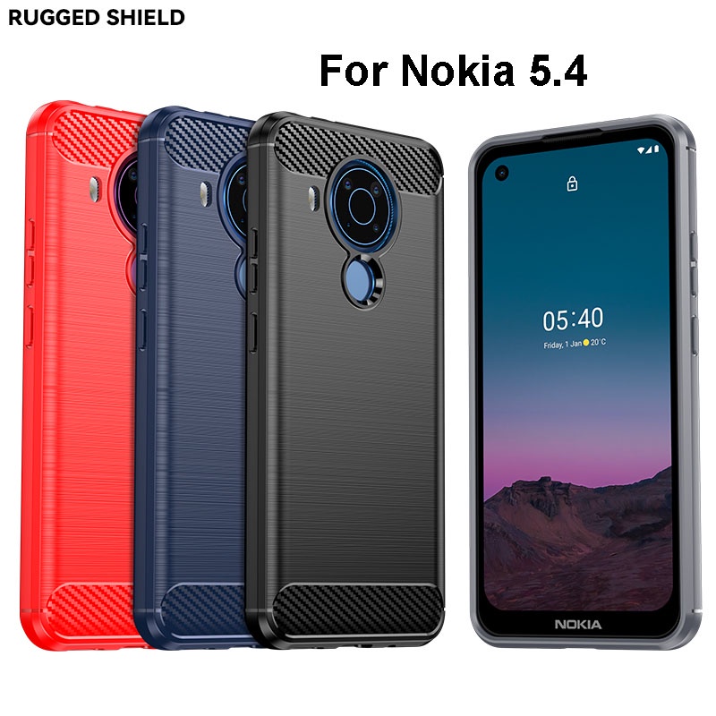 ปลอกกันกระแทกสําหรับ Nokia 5.4 1.4 3.4 2.4 5.3 8.3 8V 5G UW 6.2 7.2 8.1 6.1 5.1 X7 X6 X5 คาร์บอนอ่อน