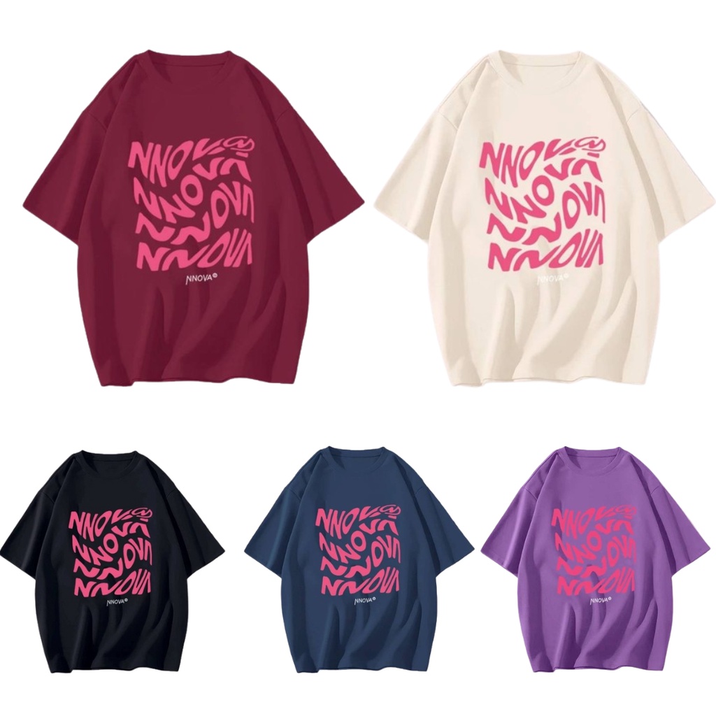 เสื้อยืดแขนสั้น ผ้าฝ้าย ทรงโอเวอร์ไซส์ สไตล์เกาหลี 9สี พร้อมส่ง #C018