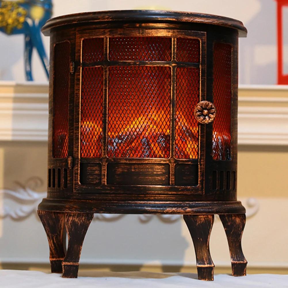 LED Fireplace โคมไฟแบตเตอรี่ USB ดําเนินการตาราง Light Decor สร้าง Enchanting Ambiance Fire เปลวไฟโคมไฟสําหรับห้องนั่งเล่นในบ้าน