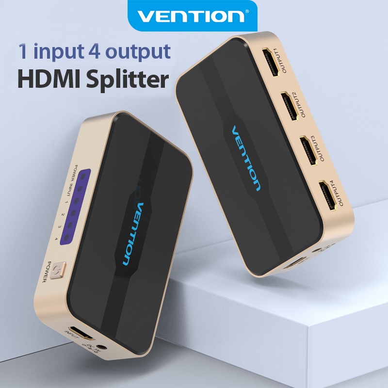 Vention HDMI Switcher 4K 1 in 2/4 Output Converter