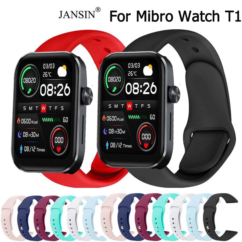 สาย smart Mibro Watch T1 สายนาฬิกาข้อมือซิลิโคนสําหรับ สําหรับ mibro watch t1 สมาร์ทวอทช์