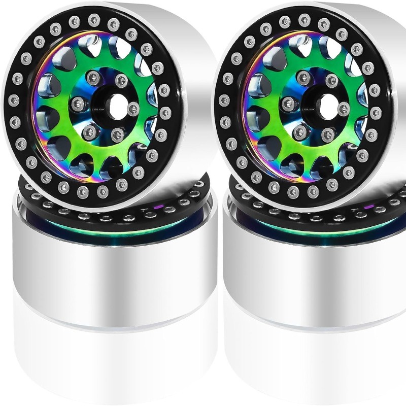 ขอบล้อทองเหลือง และอลูมิเนียม 1.9 นิ้ว สําหรับรถไต่หินบังคับ 1/10 SCX10 TRX4 VS4-10 Gen8 4 ชิ้น