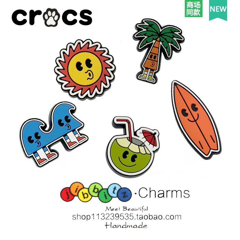 อุปกรณ์เสริมหัวเข็มขัด ลายการ์ตูนดอกไม้ สําหรับตกแต่งรองเท้า croc สเก็ตบอร์ด