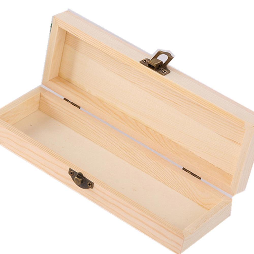 สีดํา1กล่องไม้,ย้อนยุคสก์ท็อปไม้กรณีดินสอ,กล่องเครื่องประดับความจุขนาดใหญ่กันน้ําโรงเรียนไม้กล่องเก็บบ้านซัพพลาย - รูปที่ 4