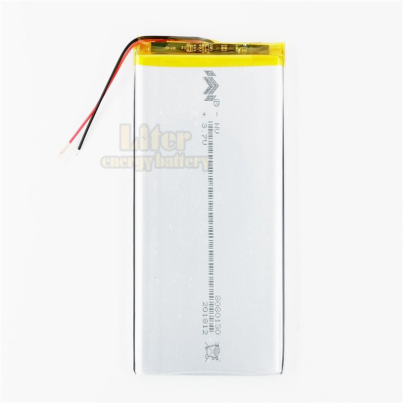 8080130แบตเตอรี่โพลิเมอร์3.7v12500mah เหมาะสำหรับ DYI 0.5C ปล่อย