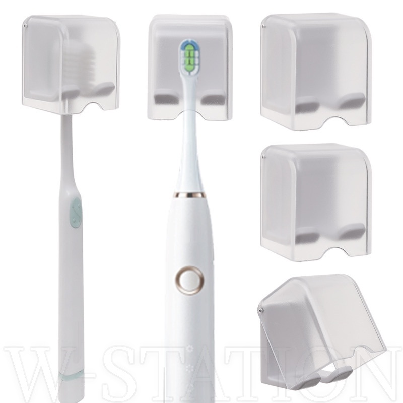 ชั้นวางแปรงสีฟัน แบบติดผนัง สร้างสรรค์ - ที่วางแปรงสีฟัน กันน้ํา กันฝุ่น พร้อมฝาปิด - ฐานเก็บแปรงสีฟัน ไม่ต้องเจาะรู อเนกประสงค์ - อุปกรณ์ในห้องน้ํา