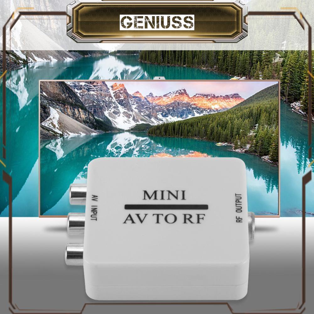 [geniuss.th] กล่องอะแดปเตอร์แปลงวิดีโอ AV เป็น RF Mini HD รองรับ 67.25 61.25MHz