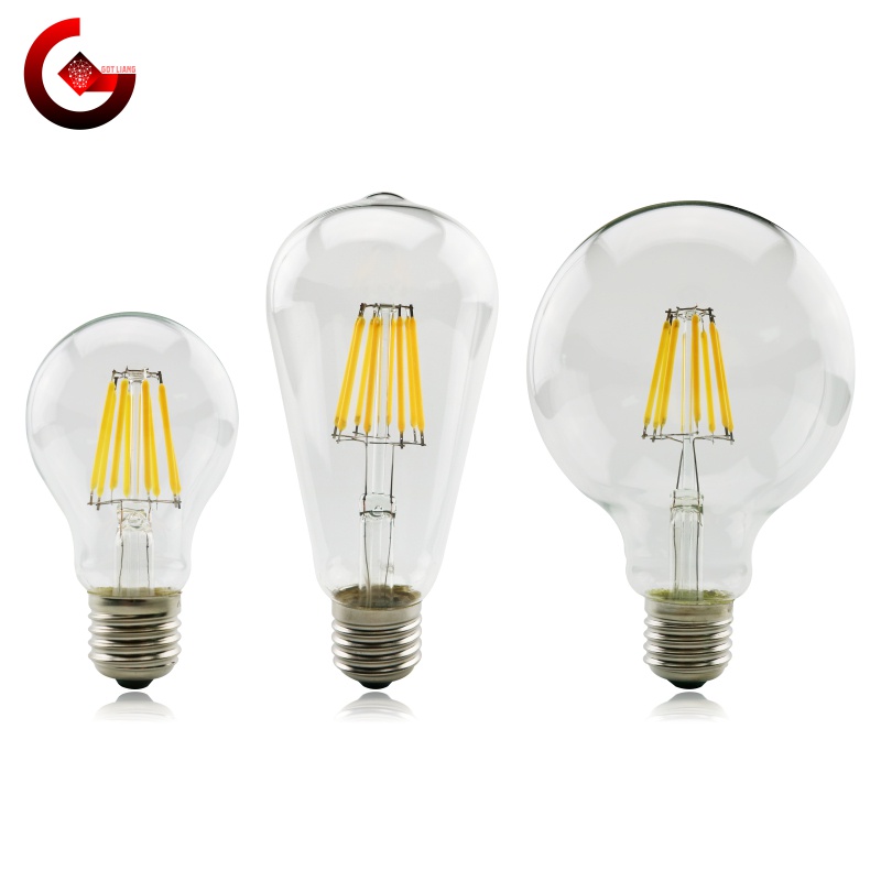 Got Liang หลอดไฟ LED 2 4 6 8w E27 AC220V A60 ST64 G80 G95 G125 สไตล์วินเทจ