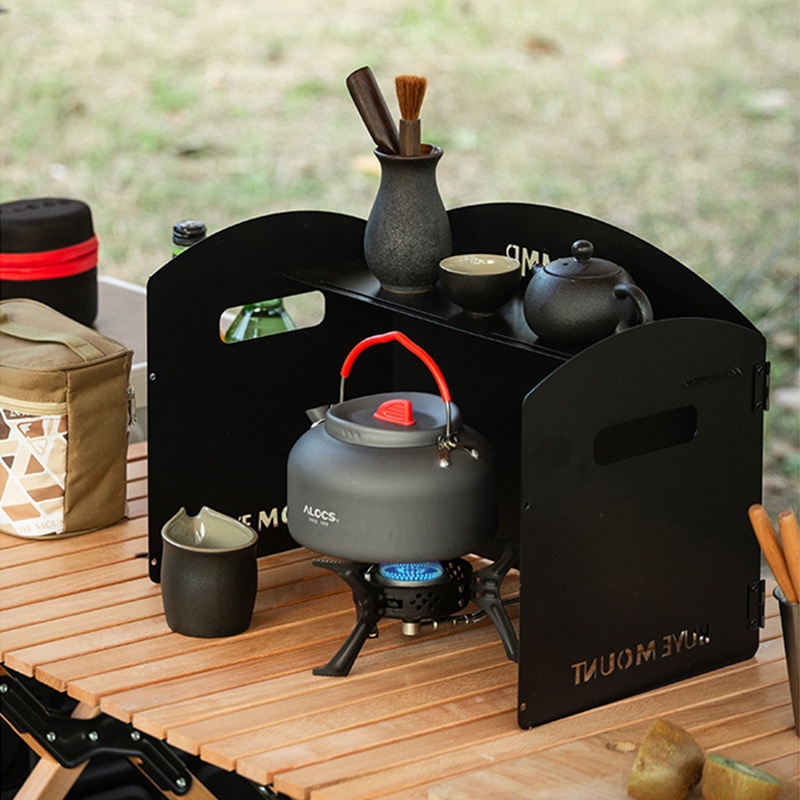 【จัดส่งภายใน 24 ชั่วโมง】บังลม แผ่นบังลมเตาแคมป์ปิ้ง แบบพับได้ โล่ลมแคมป์ปิ้ง บังลม แผ่นสแบบพกพา ประกอบง่าย บังลมเตาแคมป์ปิ้ง สําหรับทําอาหารบาร ์บีคิว - รูปที่ 6