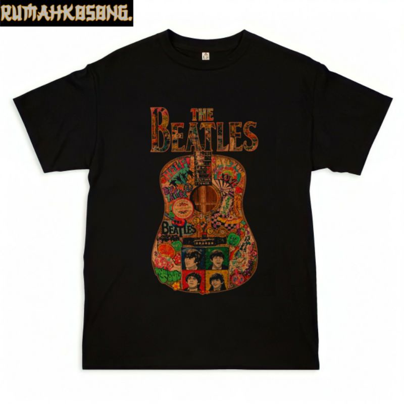 คลาสสิก เสื้อยืด พิมพ์ลาย HITAM The BEATLES | เสื้อยืด พิมพ์ลาย The BEATLES BAND | เสื้อยืด พิมพ์ลาย