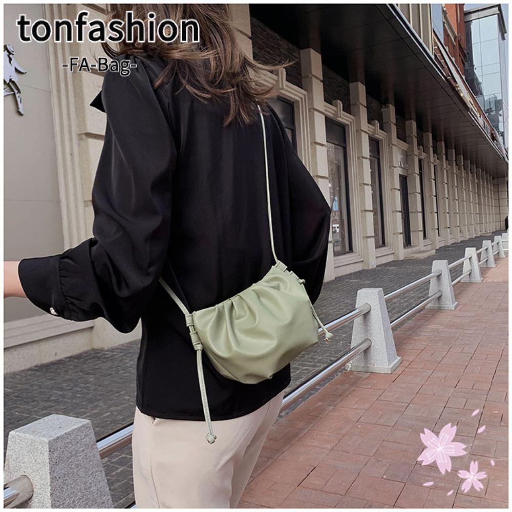Tonfashion กระเป๋าสะพายไหล่ พลีท ขนาดเล็ก พรีเมี่ยม ลายก้อนเมฆ