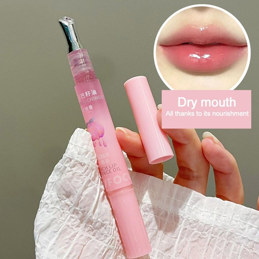 Peach ลิปเอสเซ้น ลิปออยล์น้ําผึ้ง พีช ให้ความชุ่มชื้น ของขวัญวันวาเลนไทน์ W6K2