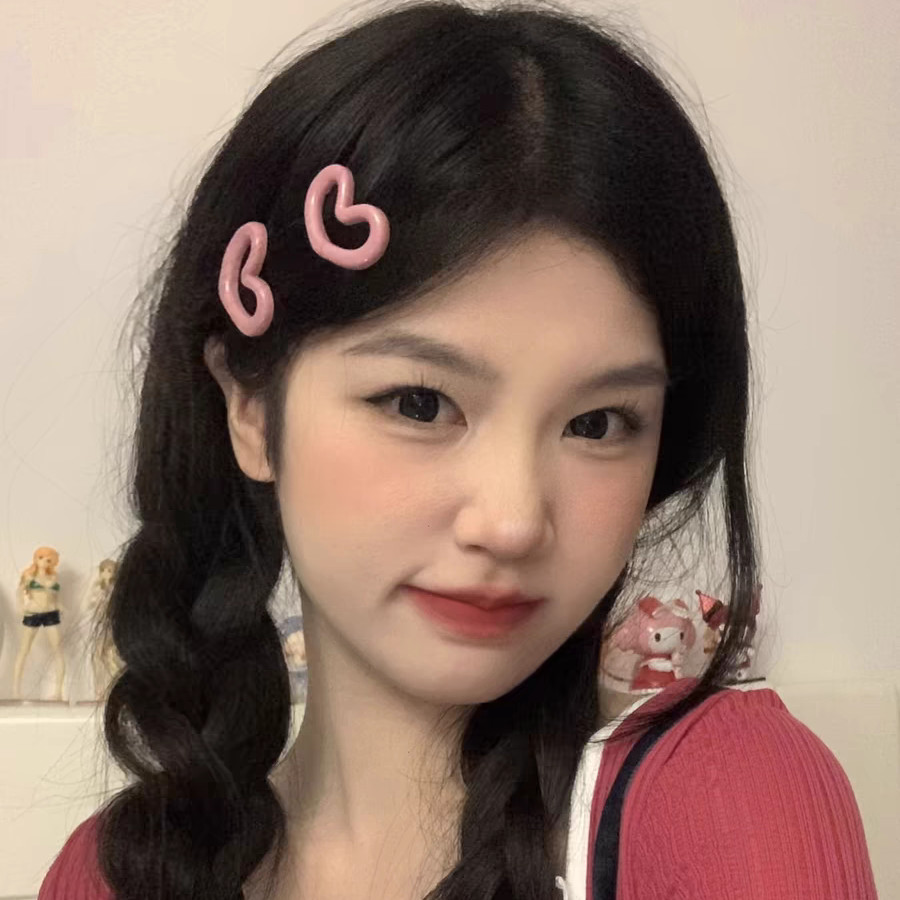 กิ๊บติดผม รูปหัวใจน่ารัก สีชมพู สําหรับผู้หญิง 2 ชิ้น