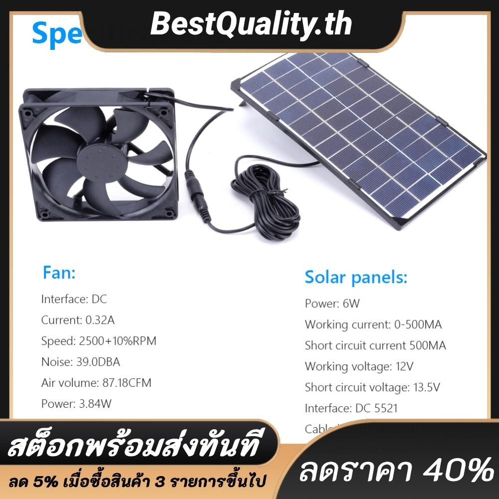 พัดลมดูดอากาศ พลังงานแสงอาทิตย์ 10W 12V แบบพกพา สําหรับบ้านสัตว์เลี้ยง