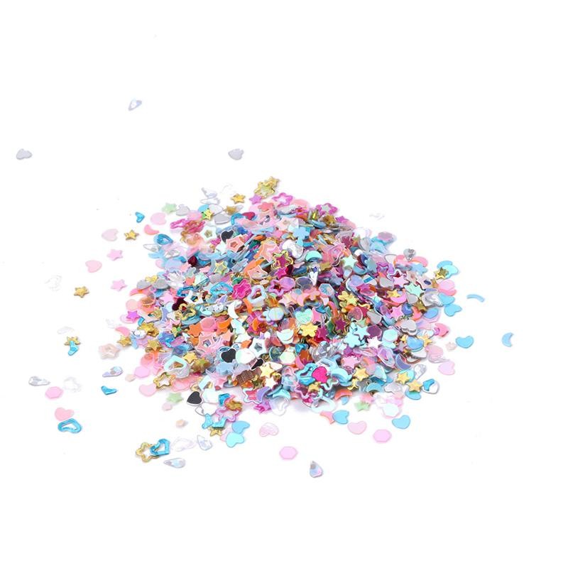 Xgb 5000 ชิ้น DIY ผสมพลาสติก Glitter Heart Star ดอกไม้ตกแต่งเล็บ