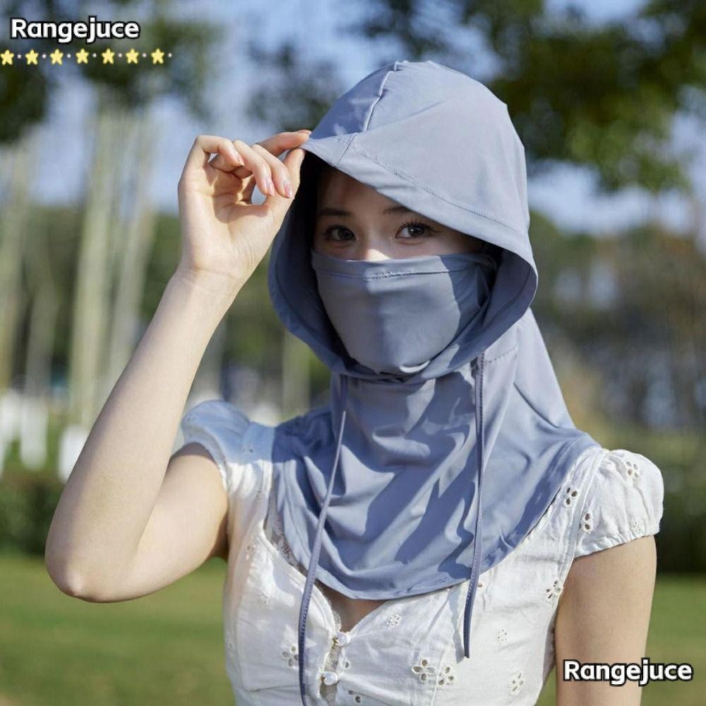 Rangejuce หมวกกันแดดป้องกันรังสียูวี Breathable Face , แฟชั่นคอป้องกันไหมพรมฤดูร้อน