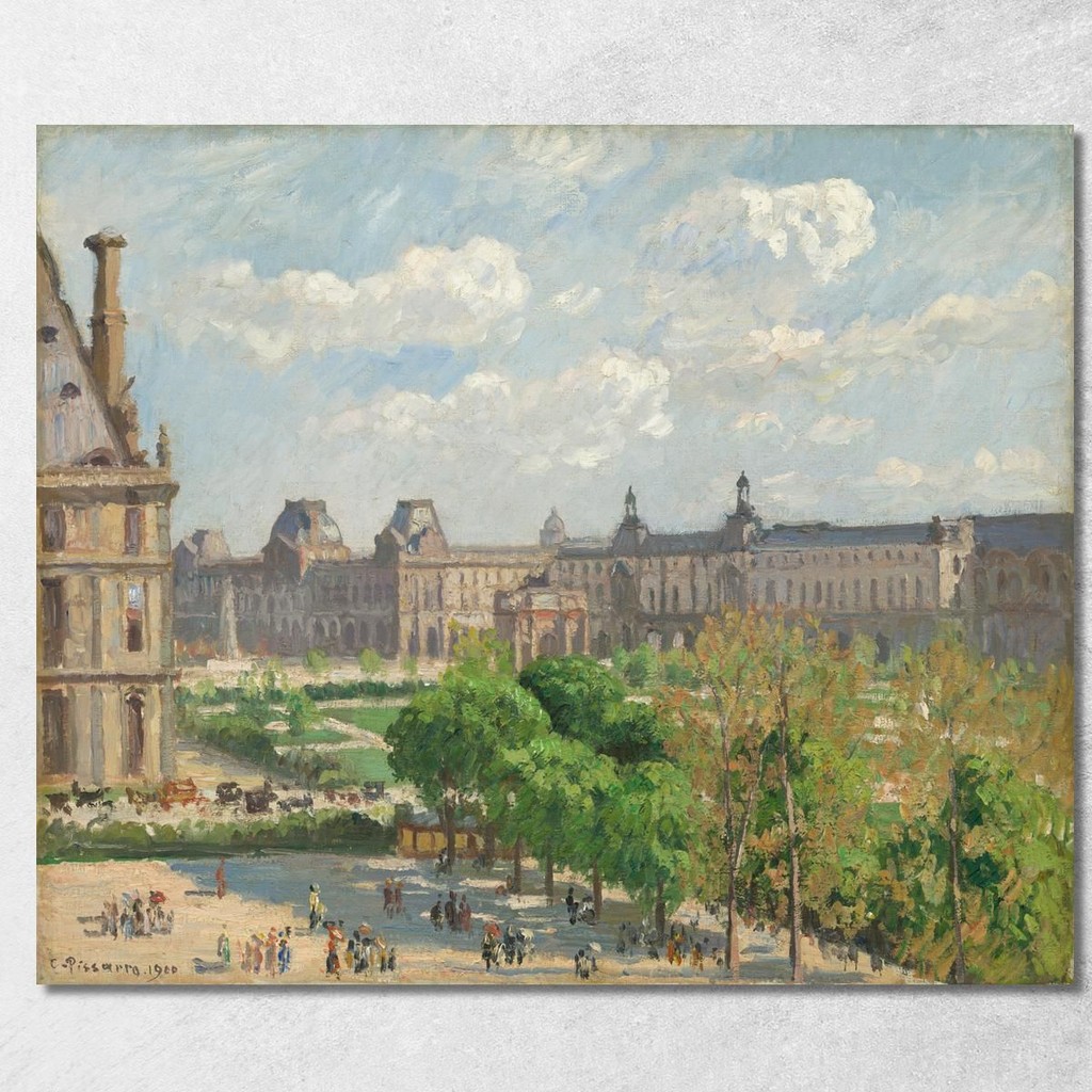 Place Du Carrousel Paris 1900 Camille Pissarro, cps54 ภาพพิมพ์บนผ้าใบแคนวาส