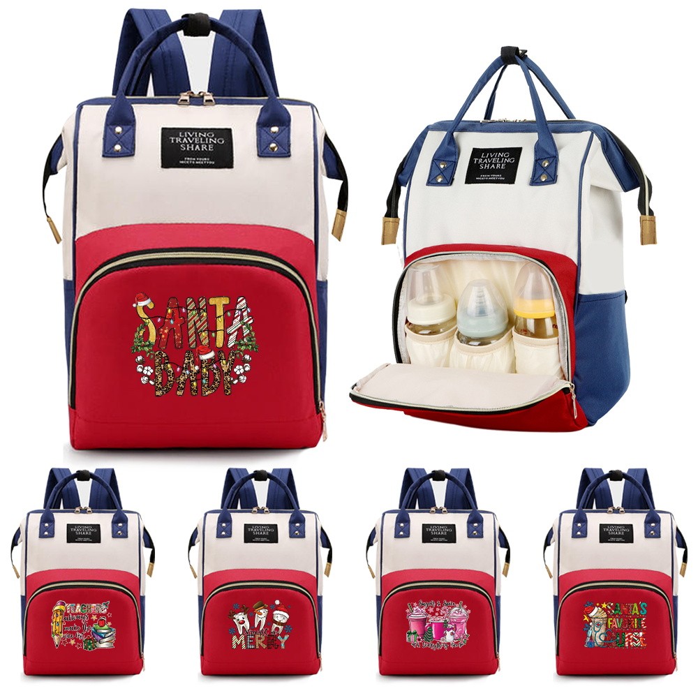 Mommy Bag Waterproof Diaper and Bottle Storage Backpack Large Capacity Travel Organizer Bag Nappy Ba