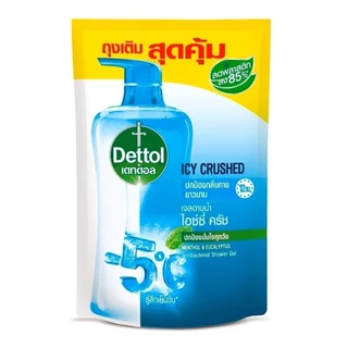 Dettol เดทตอล เจลอาบน้ำ ไอซ์ซี่ ครัช ชนิด ถุงเติม 370 กรัม เจลอาบน้ำ เย็นสบาย สดชื่น