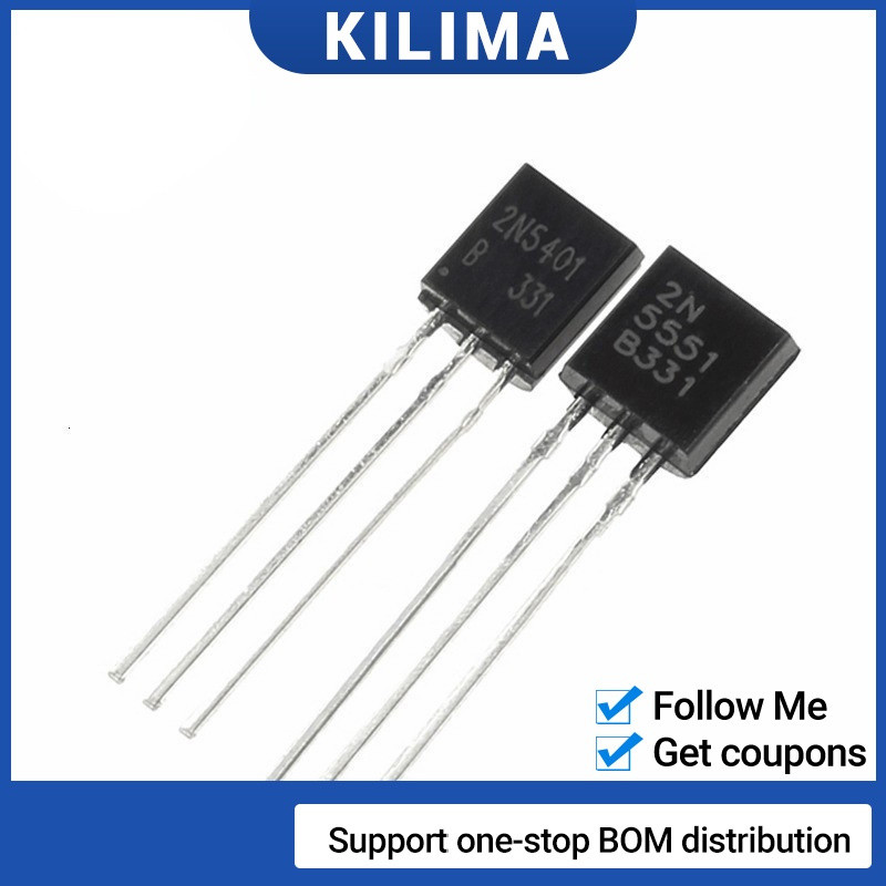 ทรานซิสเตอร์ 2N5401 2N5551 5401 5551 NPN PNP TO-92 TO92 ถึง 92 100 ชิ้น